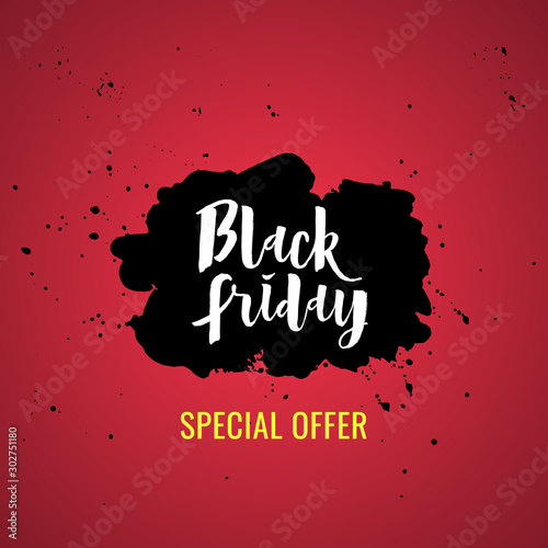 Black friday a banner. Vector isolated illustration.