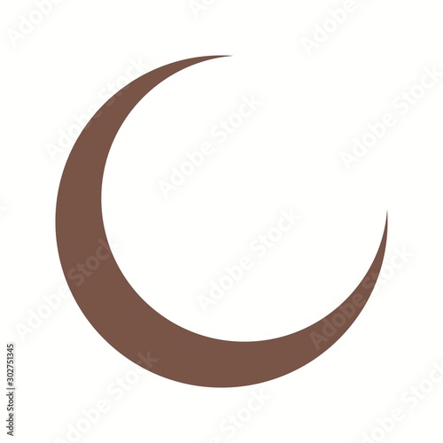Beautiful Moon Glyph Vector Icon