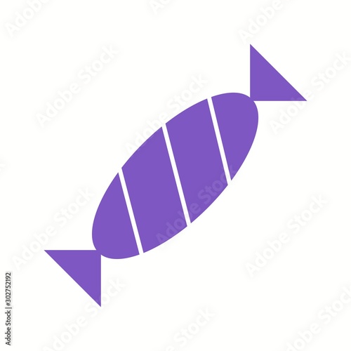 Beautiful Toffee Glyph Vector Icon