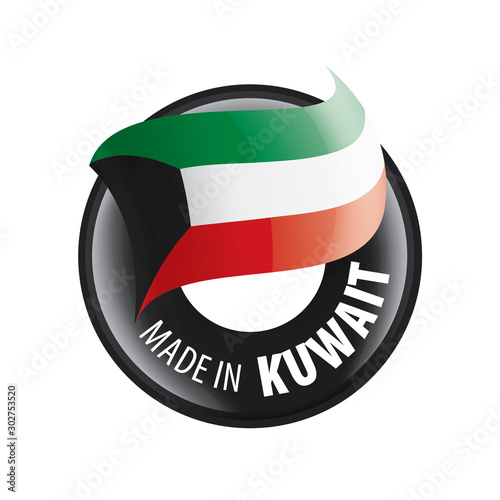 Kuwait flag, vector illustration on a white background