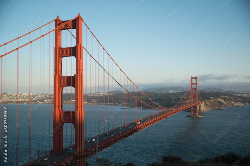 Golden Gate Bridge, San Francisco, California, USA, Red Bridge, American Bridge foto de Stock