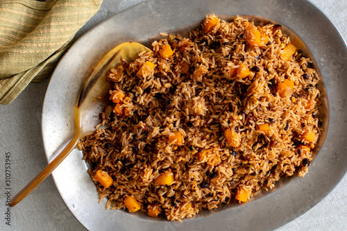 Rice pilaf with pumpkin photo