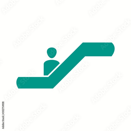Beautiful escalator Glyph Vector Icon