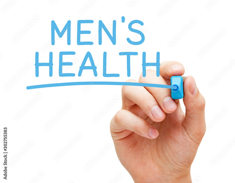 Men Health Handwritten With Blue Marker Men Health Handwritten With Blue Marker