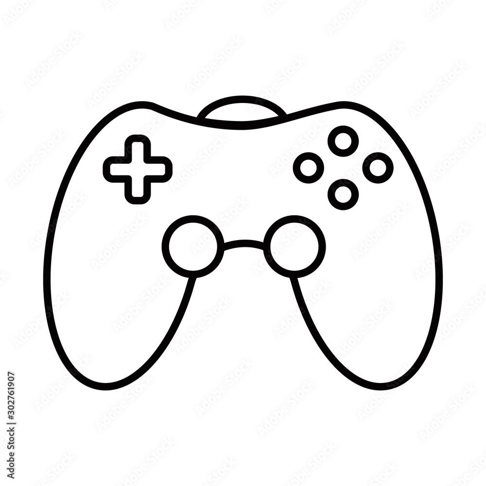 Vettoriale Stock Game room linear icon. Gamepad. Video game controller.  Recreation area. Esports competition. Joystick. Thin line illustration.  Contour symbol. Vector isolated outline drawing. Editable stroke | Adobe  Stock