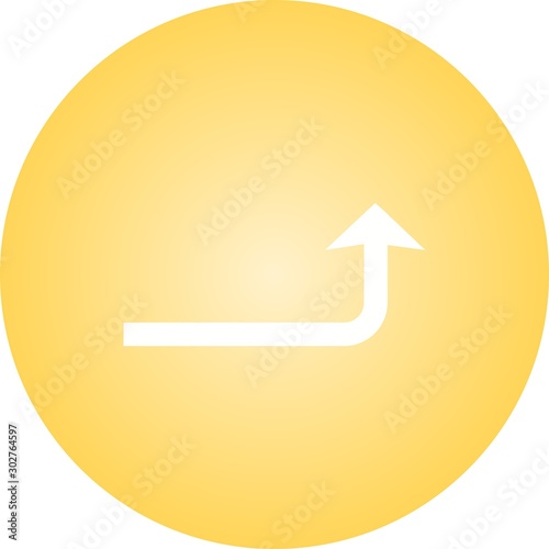 Beautiful Turn Up Glyph Vector Icon