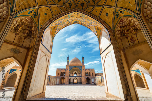 Agha Bozorg Mosque, Inner Courtyard, Kashan, Isfahan Province, Islamic Republic of Iran photo