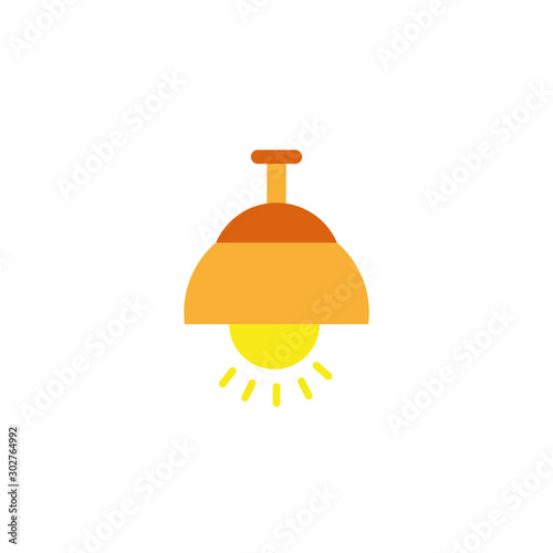 ceiling lamp energy electricity light flat icon