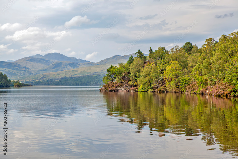 Picturesque Loch Catherine Lake. Sterling. Scotland. United Kingdom Picturesque Loch Catherine Lake. Sterling. Scotland. United Kingdom