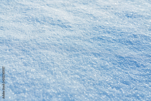 background of fresh snow texture in blue tone © Aleksandr Rybalko