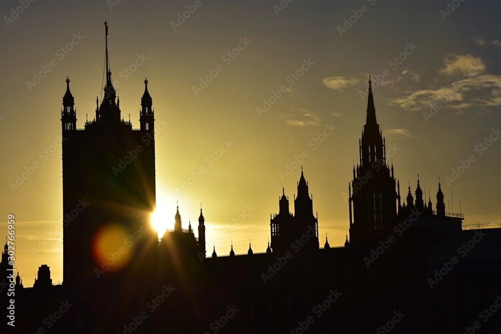 Towers of Westminster - Sunset in London 