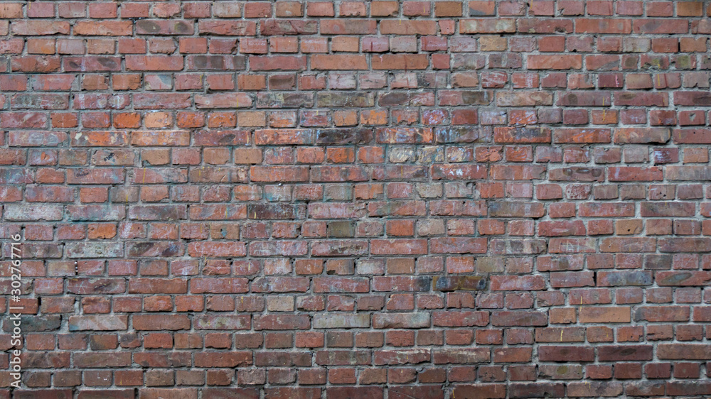 Naklejka premium red brick wall background