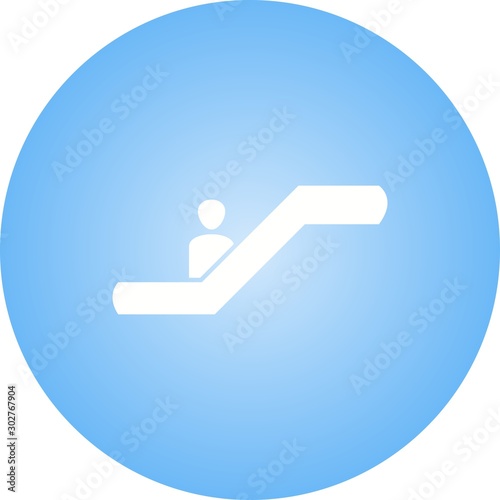 Beautiful escalator Glyph Vector Icon