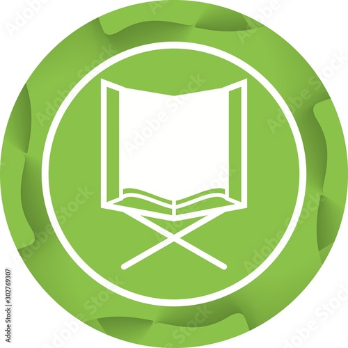 Beautiful Holy Quran Glyph Vector Icon