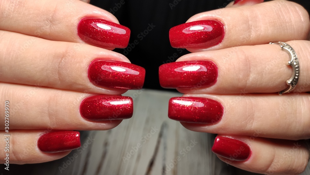 fashionable beige manicure with a silver design fashionable beige manicure with a silver design