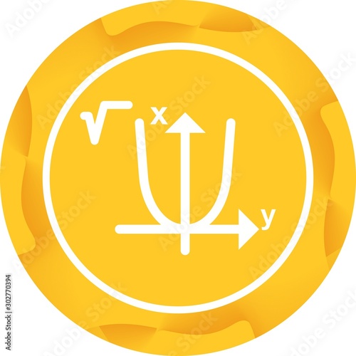 Beautiful algebra Glyph Vector Icon