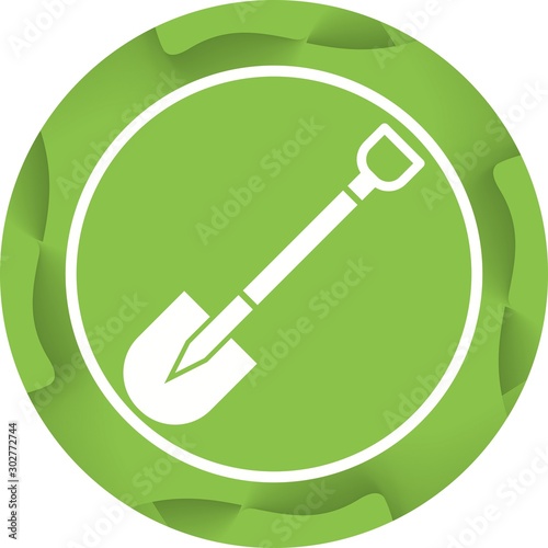 Beautiful Shovel Glyph Vector Icon
