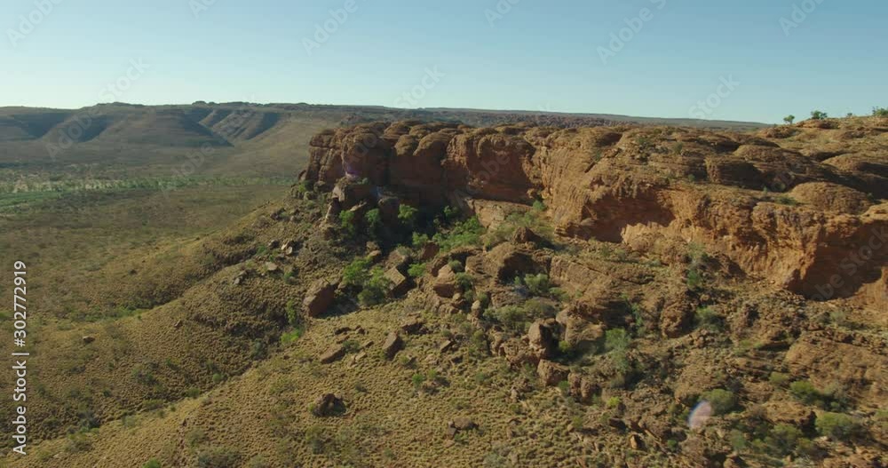 Aerial Kings Canyon Red rock cliffs Aboriginal Territory Aerial Kings Canyon Red rock cliffs Aboriginal Territory