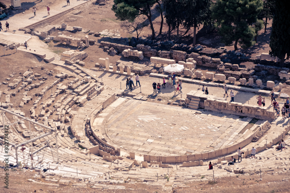 Akropol Partenon Pantenon Grecja Ateny Teatr - obrazy, fototapety, plakaty 
