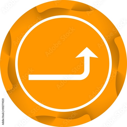 Beautiful Turn Up Glyph Vector Icon
