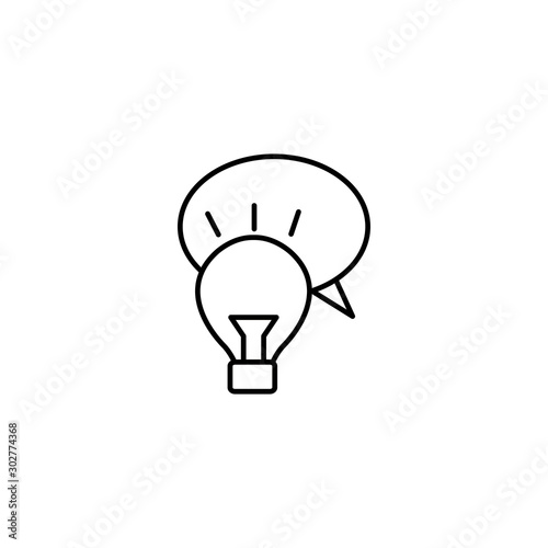 bulb message idea icon line style