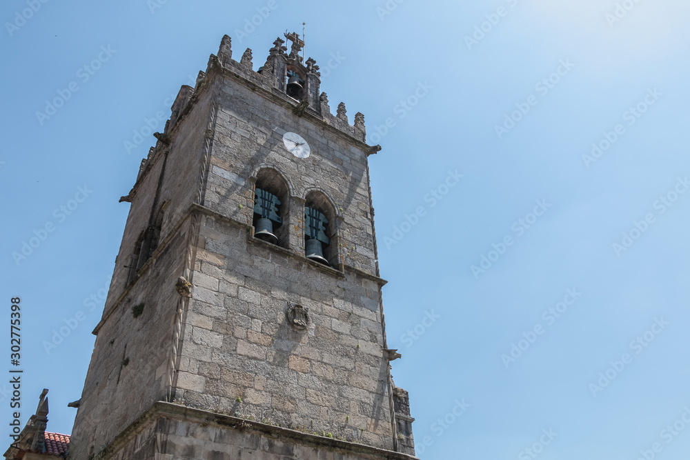 architectural detail of the church of Nossa Senhora da Oliveira in guimaraes, portugal
