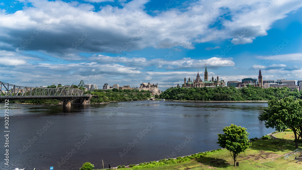 view of the river and bridge Ottawa