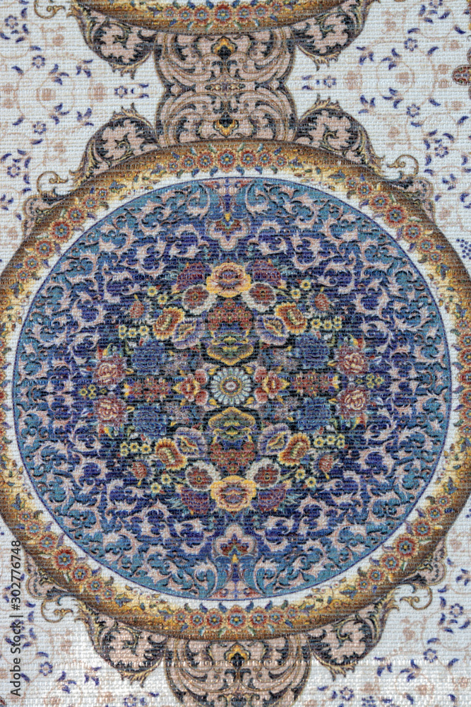 traditional handmade carpet close up