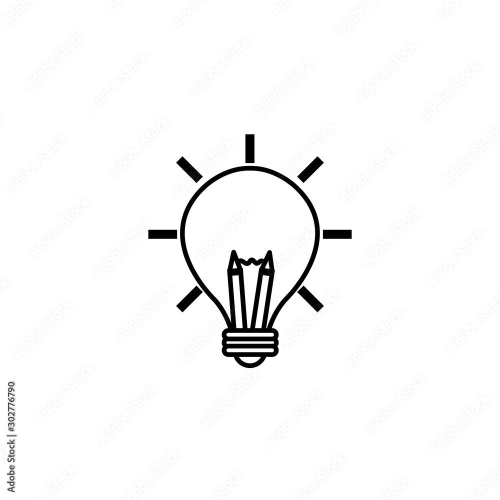 light bulb bright idea icon line style light bulb bright idea icon line style