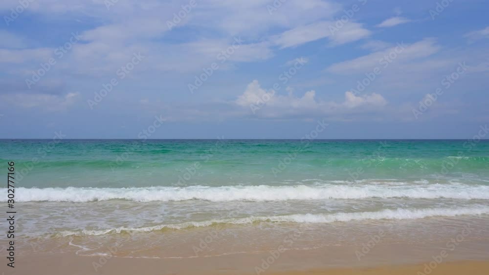 Phuket beach sea, View of beach sea on sun light in the summer. At Karon Beach, Phuket, Thailand. 4K UHD, Video Clip. Phuket beach sea, View of beach sea on sun light in the summer. At Karon Beach, Phuket, Thailand. 4K UHD, Video Clip.