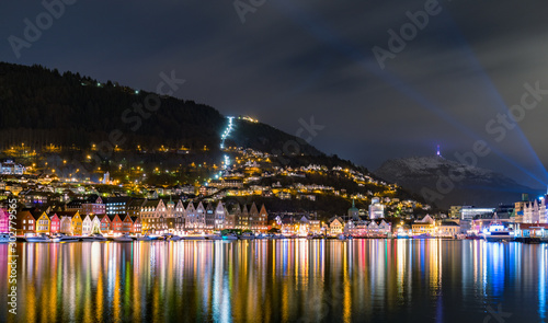 Cityscape of Bergen in Norway