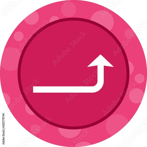 Beautiful Turn Up Glyph Vector Icon