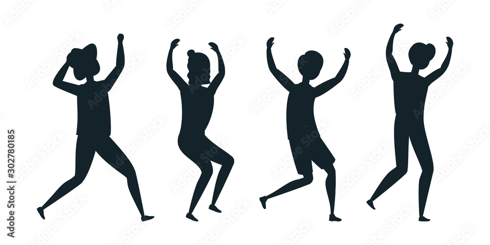 Isolated avatar men silhouette vector design