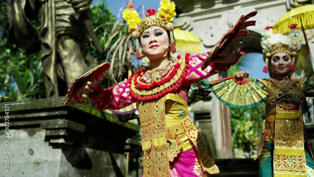 Indonesia Hindu temple females performing ancient dance Bali Indonesia Hindu temple females performing ancient dance Bali