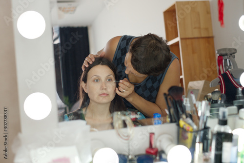Makeup artist at work (horizontal)