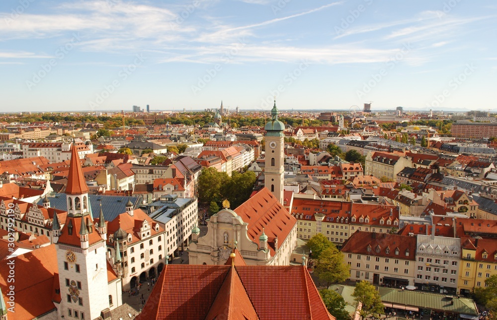 Vista panorámica de Múnich / Alemania