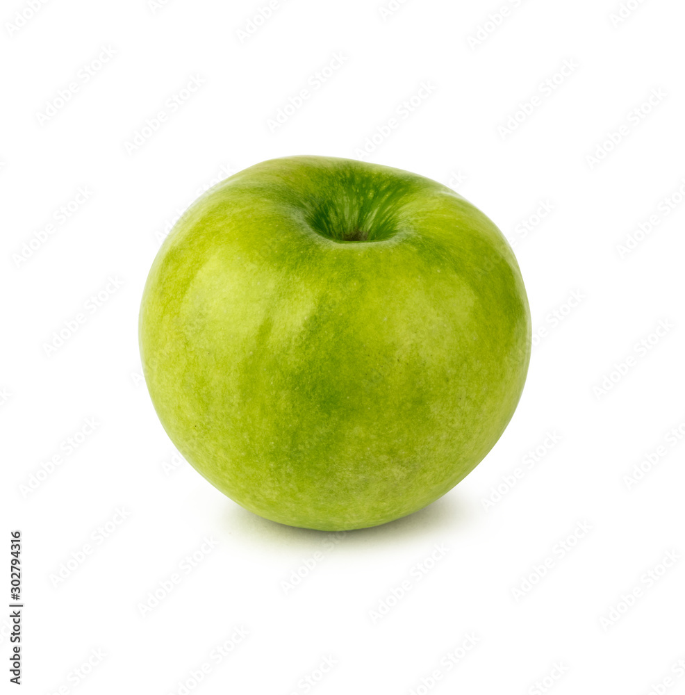 Green apple isolated on a white background Green apple isolated on a white background
