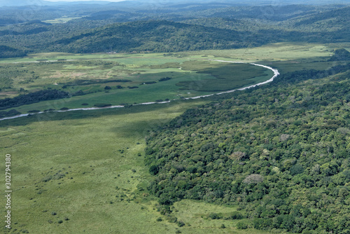 Marais, polders, forêt de Kaw commune de Régina en Guyane française