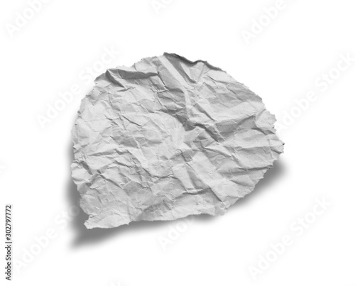 old torn paper isolated on white background, this has clipping path.