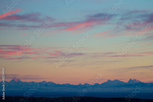 Sunrise Over the Alaska Range