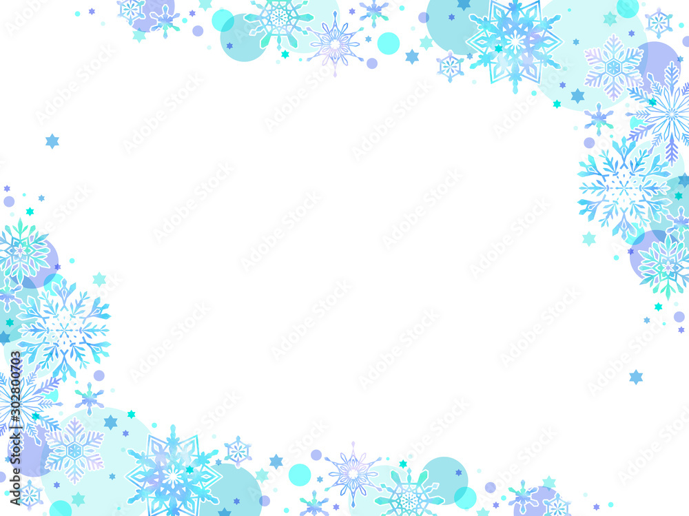 雪の結晶のフレーム