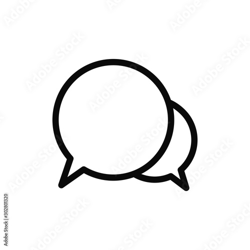 bubble speak icon trendy flat design 