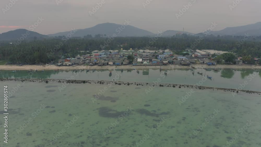 Fisherman's Village and boats in Samui Island Thailand Fisherman's Village and boats in Samui Island Thailand