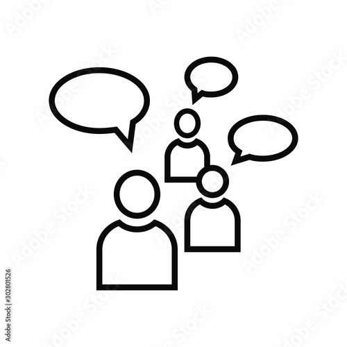 bubble speak icon trendy flat design 