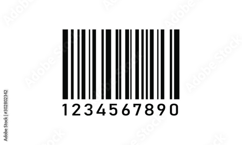 barcode icon vector photo
