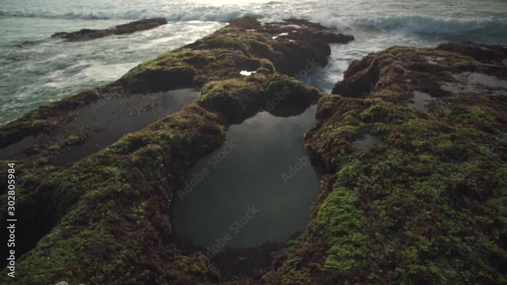 Bali Dreamland beach evening view video at the ocean