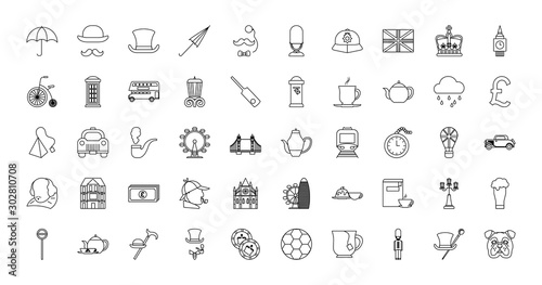 bundle of london country set icons