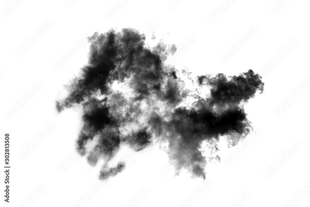 Fototapeta white cloud Isolated on white background,Smoke Textured,brush effect