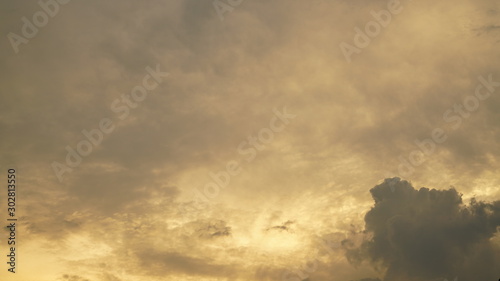 black cloud and golden sky background