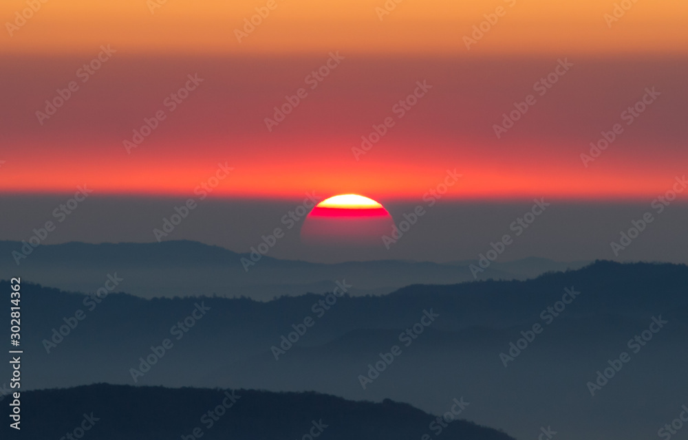 sunrise over mountain